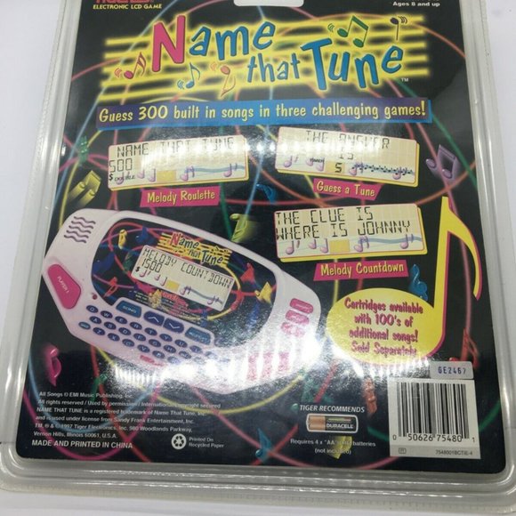 Name That Tune Hand-Held Game 1997 Tiger Electronics: W/Country Western Cartridg - Picture 3 of 4
